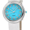 GV2 Arezzo Women's Diamond Watch, Genuine Italian Handmade Torquoise
Leather Strap
