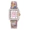 GV2 Womens Padova Gemstone White Dial.Pink Floral Leather Strap