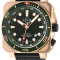 GV2 Men's XO Submarine RG Case, RG/GRN Bezel, Olive Dial, Stainless
Steel Bracelet