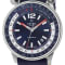 Gevril Men's Wallabout Blue Dial Leather Strap Watch