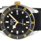 Gevril Men's Yorkville Black Dial IP Yellow Gold Watch
