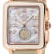 GV2 Bari White Enamel White MOP Dial Diamond Watch, Genuine Brown
Leather Strap