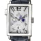 Gevril Men's Avenue of Americas Serenade Silver Dial Leather Watch, Navy
blue leather strap