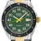 Gevril Men's Ascari Automatic Watch SS Case, Black Forged Carbon Top
Ring, SS/ IPYG Bracelet