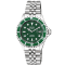 Gevril Men's Wall Street Green Emerald Dial, Green Ceramic Bezel
Stainless Steel Bracelet
