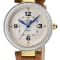 GV2 Women's Piemonte Stainkess Steel Case, White dial, Diamond Watch,
Italian Brown Leather Strap