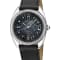 GV2 Women's Palermo Diamond Watch, Genuine Black Vegan Leather Strap