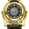 GV2 Triton Men's Black Dial Calfskin Leather Watch