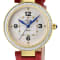 GV2 Women's Piemonte IPYG Case, White dial, Diamond Watch, Genuine
Handmade Italian Red Strap.