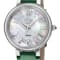 GV2 Women's Genoa White MOP Dial, Stainless Steel Diamond Watch with
Leather Strap