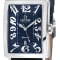 Gevril Men's Avenue of America's Stainless Steel Blue dial, Genuine Blue
Leather Band