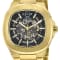GV2 by Gevril Men's 18115 Potente Skeletal Swiss Automatic Gold IP
Bracelet Watch