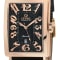 Gevril Men's Avenue of America's IPRG Black dial, Genuine Black Leather Band