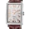 Gevril Women's Glamour Pink Dial Red Leather Strap Watch