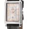 Gevril Ave of Americas Mini Women’s SS Case,White MOP Dial Watch,
Charcoal Handmade Leather Strap