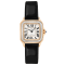 GV2 Milan Women's Silver Dial Black Leather strap watch
