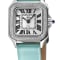GV2 Milan Women's Silver Dial Bright Exquisite Turquoise Leather strap watch