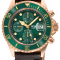 Gevril Men's Wall Street Watch, Genuine Handmade Italian Brown Leather Strap