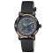 GV2 Women's Marsala Tortoise Mother Of Pearl Dial, Black Suede Strap Watch