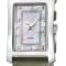 GV2 Womens Luino Diamond White MOP Dial, Genuine Italian Leather Green Watch