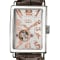 Gevril Men's Avenue of Americas Intravedere White Dial Genuine Dark
Brown Leather Watch