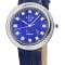 GV2 Arezzo Women's Diamond Watch,SS Case, Blue Dial, Genuine Italian
Handmade Blue Leather Strap