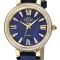 GV2 Women's Genoa Blue MOP Dial, Stainless Steel Diamond Watch with
Leather Strap
