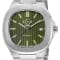 Gv2 By Gevril Men's 18107 Potente Swiss Automatic Olive Dial Steel Date Watch