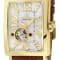 Gevril Men's Avenue of Americas Intravedere White Dial Genuine Tan
Leather Watch