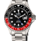 Gevril Men's Wall Street GMT BLK Dial BLK/RED Ceramic Bezel Stainless
Steel Bracelet