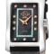 GV2 Womens Luino Diamond Black MOP Dial, Genuine Italian Leather Black Watch