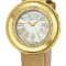 Gevril Women's Gandria Swiss Diamond Watch, Genuine Italian Made Gold
Leather Strap