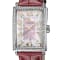 Gevril Women's Avenue of Americas Glamour MOP Dial Red Leather Strap Watch