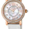 GV2 Womens Marsala Diamond Watch, Genuine White Saffiano Vegan Leather Strap