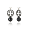 MCL Design Black & White Gemstone Drop Earrings