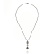 MCL Design Hamsa-Eye-Skull Sapphire & Pearl Beaded Necklace