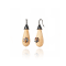 MCL Design Light Wood Sapphire Flower Drop Earrings