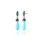 MCL Design Turquoise & Green Agate Drop Earrings