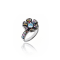 MCL Design Sapphire & Blue Topaz Flower Ring