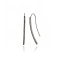 MCL Design White Zircon Arc Drop Earrings