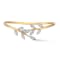 14K Gold 1.00 ct. tw. Diamond Vine Leaf Bangle
