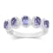 14K White Gold 0.72ct Oval Tanzanite & 0.19ct Diamond Ring