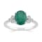 14K White Gold with 1.65 ctw Emerald and Diamond Ring