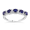 14K White Gold 1.03ctw Blue Sapphire & 0.18ctw Diamond Ring