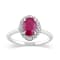 14K White Gold with 1.31 ctw African Ruby and Diamond Ring