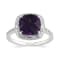 14K White Gold with 2.50 ctw African Amethyst and Diamond Ring