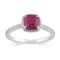 14K White Gold with 1.60 ctw African Ruby and Diamond Ring