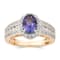 14K Yellow Gold 1.52ctw Tanzanite & 0.46ctw Diamond Ring