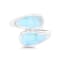 Larimar Bypass Rhodium Over Sterling Silver Ring