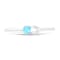 Larimar Rhodium Over Sterling Silver Knot Bangle Bracelet